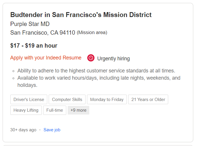 budtender jobs