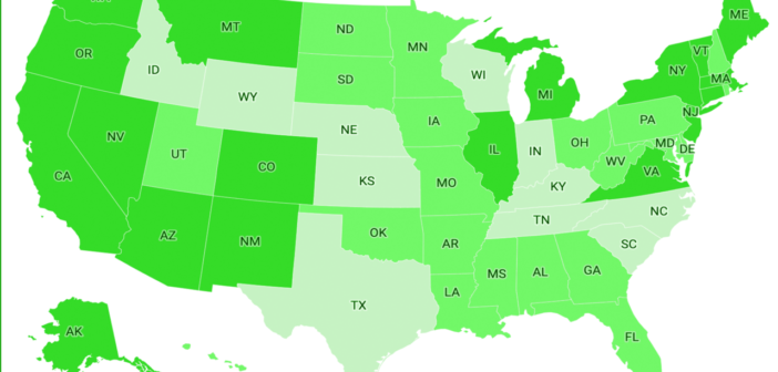 How many states is weed legal in maps